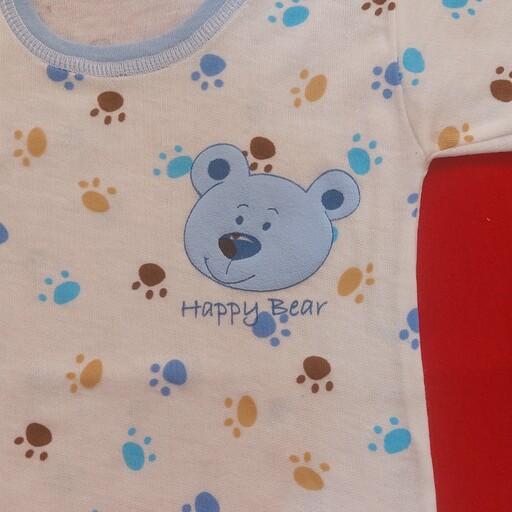 لباس نوزادی دو تکه خرس کوچولو ( سایز 1 ، 2 و 3) با ارسال رایگان 