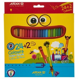 مداد رنگی 24 رنگ آریا (26 رنگ)