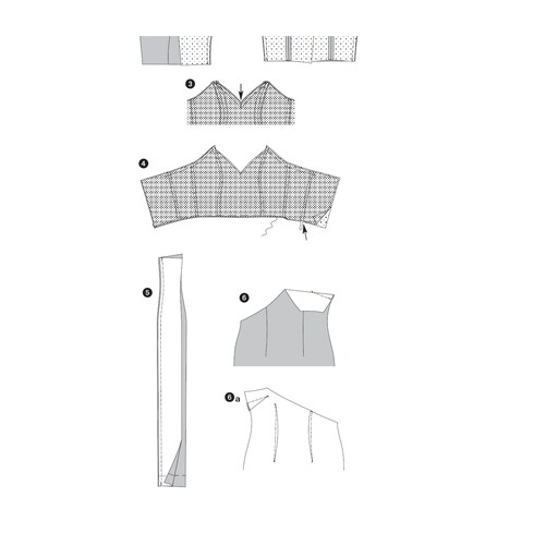 الگوی خیاطی لباس مجلسی زنانه بوردا استایل کد 7403 سایز 32 تا 42 متد مولر