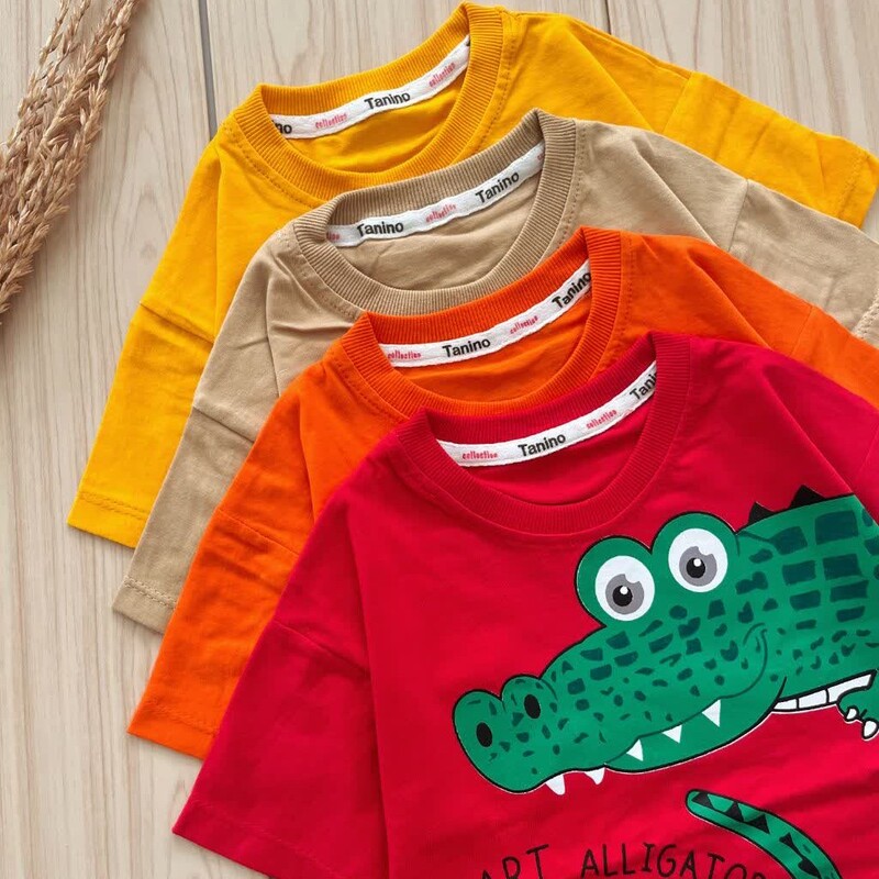 لباس بچه گانه تیشرت شلوارک تمساح کوچولو پسرانه سایز 35 و 40 و 45