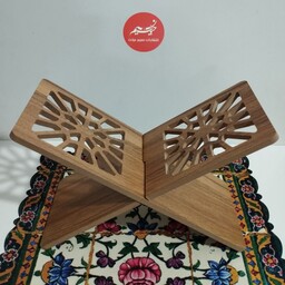 رحل قرآن ام دی اف طرح چوب درطرح های مختلف به ابعاد 34 در 13 سانتی متر