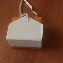 جعبه انگشتر مربع کرم سفید نارنجی ساده هدیه کادویی گیفت 6در6 باکس طلا جواهرات زیورالات گوشواره گردنبند دستبند