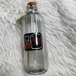بطری آب شیشه ای با در بامبو 