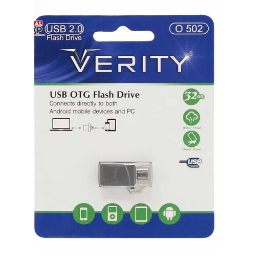 فلش 32 گیگ وریتی Verity O502 OTG تایوان اصل