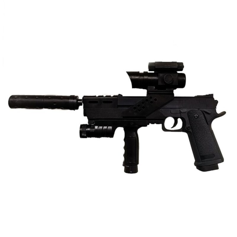 تفنگ اسباب بازی پلاستیکی air soft gun مدل 001 ارسال رایگان دارای لیزر نمی باشد