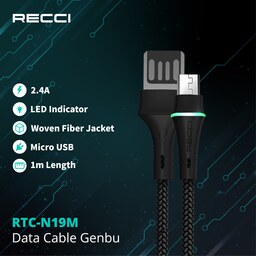 کابل تبدیل USB به میکرو رسی مدل RTC-N19M طول 1 متر با گارانتی 18 ماهه