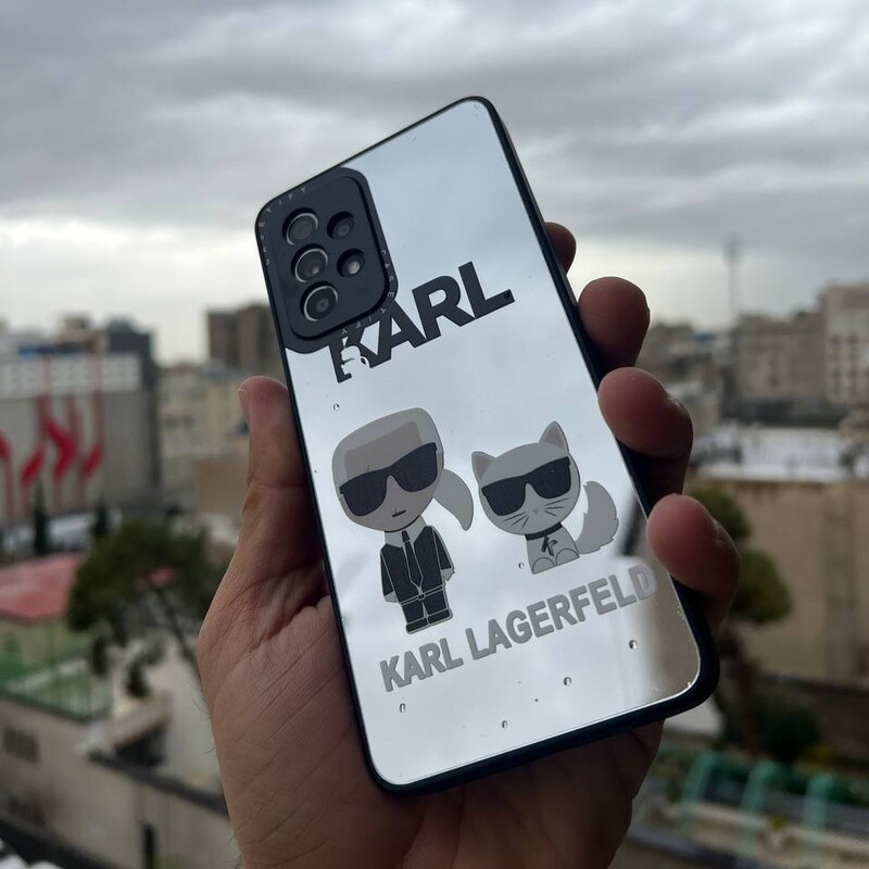قاب گوشی کارل آیینه ای karl lagerfeld محافظ لنز دار  کد C3476،هزینه ارسال رایگان،فروشگاه جاسپرمال