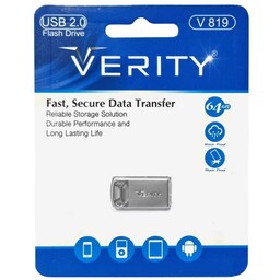 فلش  مموری 64 گیگ V 819 وریتی   بدنه فلزی  سایز بند انگشتی usb2