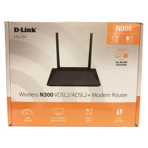 مودم بی سیم ADSL2 Plus و VDSL2 دی لینک مدل DSL-224 NEW