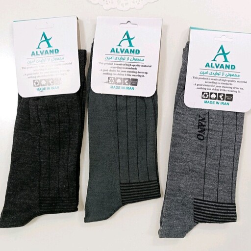 جوراب مردانه ساق بلند نانو 3عددی