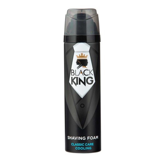 فوم اصلاح صورت مردانه کلاسیک خنک کننده بلک کینگ ظرفیت 200 میلی لیتر  (Black King Classic  Cooling Care)