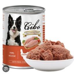 کنسرو سگ گیبو 375 گرمی با طعم مرغ 