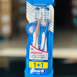 مسواک دو قلو اورال بی سری Pro-Expert مدل All in One Oral B بسته 2 عددی