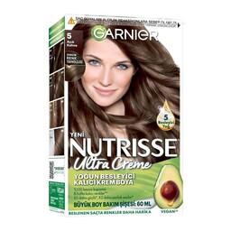 کیت رنگ موی گارنیر NUTRISSE شماره 5 رنگ قهوه ای روشن
