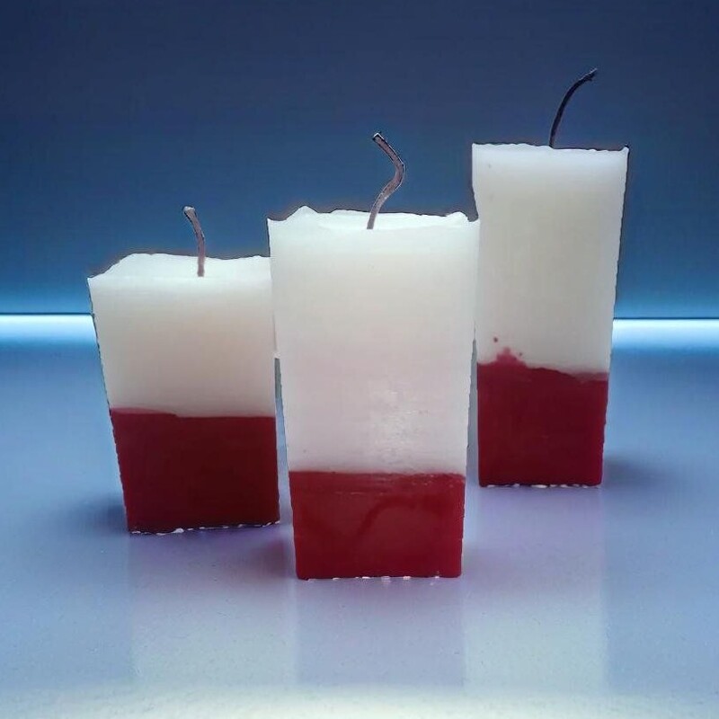 شمع سه تایی ست دست ساز (سانت10،8،6)