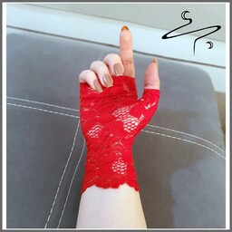 دستکش نیم انگشتی قرمز