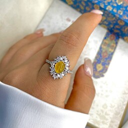 انگشتر شرف الشمس اصل نقره زنانه عیار 925 بهترین هدیه برای مسافران