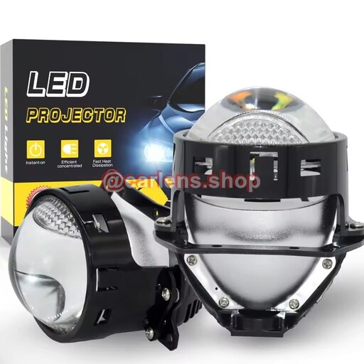 لنز هدلایت دار ( Bi LED) ال ای دی 3 اینچ دارای راهنما و دیلایت (چراغ روز) و چراغ شب