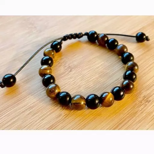 دستبند سنگ چشم ببر  tiger eye 