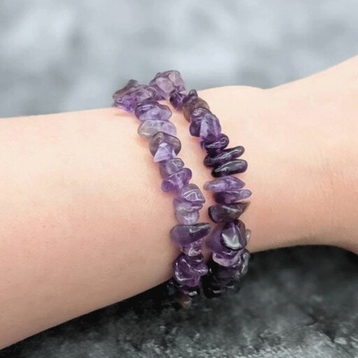 دستبند سنگ آمیتیست نامنظم   amethyst