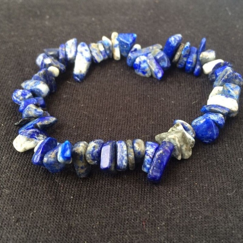 دستبند سنگ لاجورد نامنظم  lapis lazuli