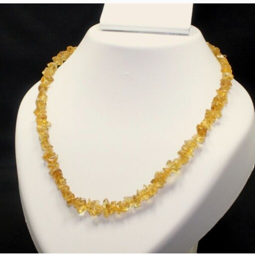 ست دستبند و گردنبند سنگ سیترین نامنظم citrine