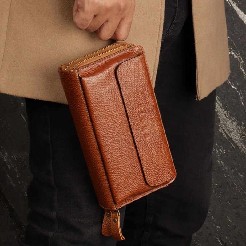 کیف دستی و پاسپورتی چرم طبیعی بیورا مدل کارن سایز کوچک acc12