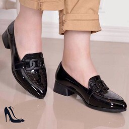 کفش زنانه شیک پاخور عالی سایزبندی 37 تا 40 رنگ مشکی مدل انار