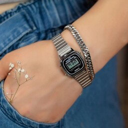 ست ساعت کاسیو دیجیتال و دستبند کارتیر دوبل زنانه