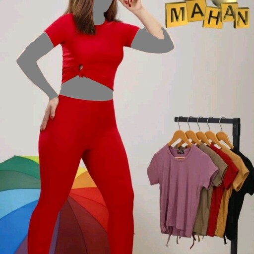 تیشرت کراپ نیم تنه زنانه کبریتی فری سایز تا 44 در رنگهای مختلف