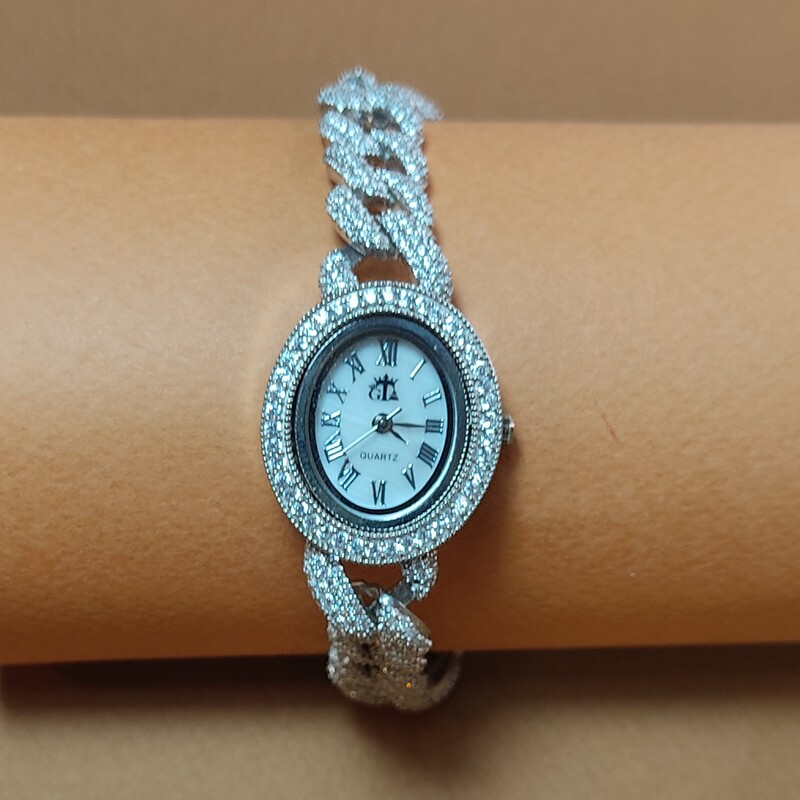 ساعت نقره زنانه جواهری