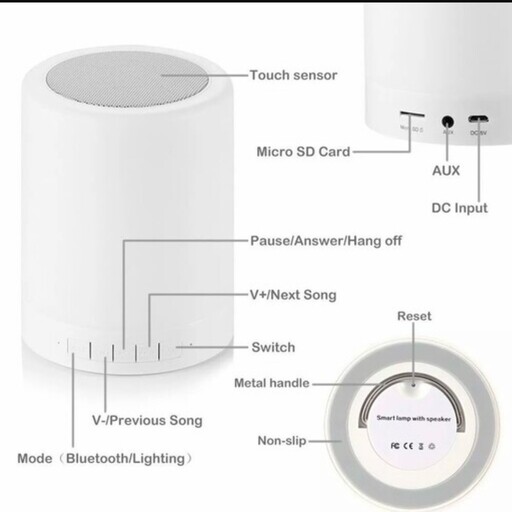 اسپیکر و چراغ خواب بلوتوثی پرتابل