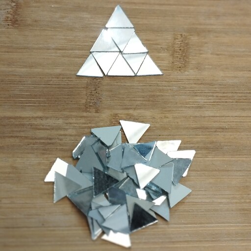 آینه شکسته دکوراتیو مثلث متساوی اضلاع سایز   1.3 سانت 