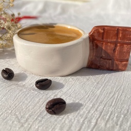 فنجان قهوه دسته کاکائو سرامیکی دستساز