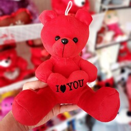 عروسک خرس قلبی قرمز کوچک بیبی ولنتاین 23 سانتی (عمده 10 تایی) مناسب باکس های کادویی بزرگ