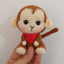 عروسک بافتنی میمون فینگیلی بارنگ دلخواه