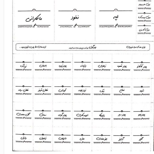 برچسب  ضدآب انواع موادغذایی  جامدومایع