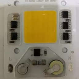 چیپ 50 وات COB برق مستقیم 220v رنگ پرتقالی برند LY سایز 58x52 