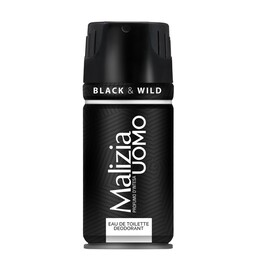 اسپری مالیزیا یومو مدل بلک اند وایلد Malizia Uomo Black  Wild Spray 150ml رایحه اسپرت