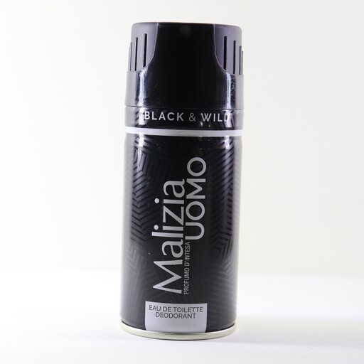 اسپری مالیزیا یومو مدل بلک اند وایلد Malizia Uomo Black  Wild Spray 150ml رایحه اسپرت
