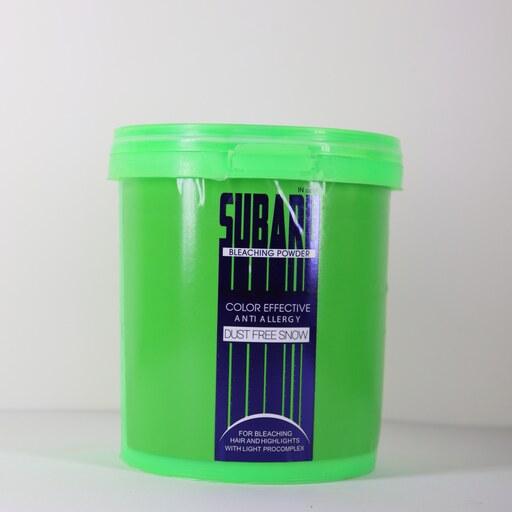 سوبارو پودر دکلره ساده سطلی سبز 500 گرم ضد حساسیت متریال آلمانی