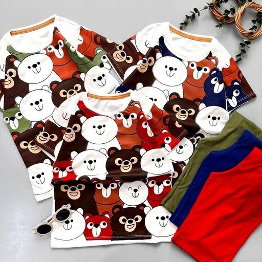 لباس بچگانه تیشرت شلوارک خرس ها