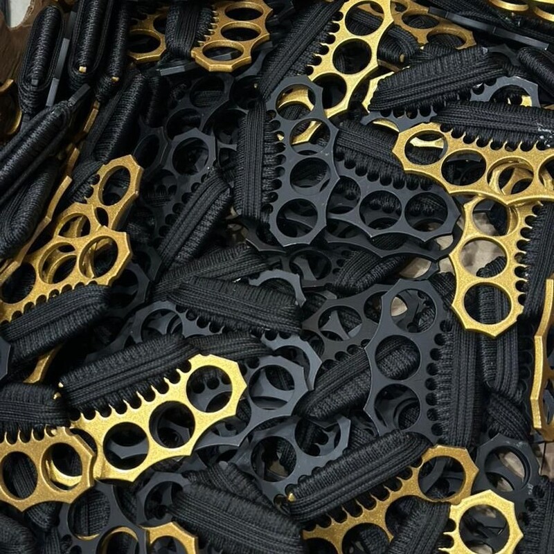 رینگ فولادی بند پیچ مشکی و طلایی