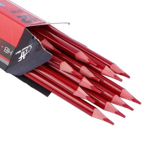مداد قرمز سه گوش  اسکول مکس مدل HB-1020 بسته 2 عددی کیفیت فوق العاده