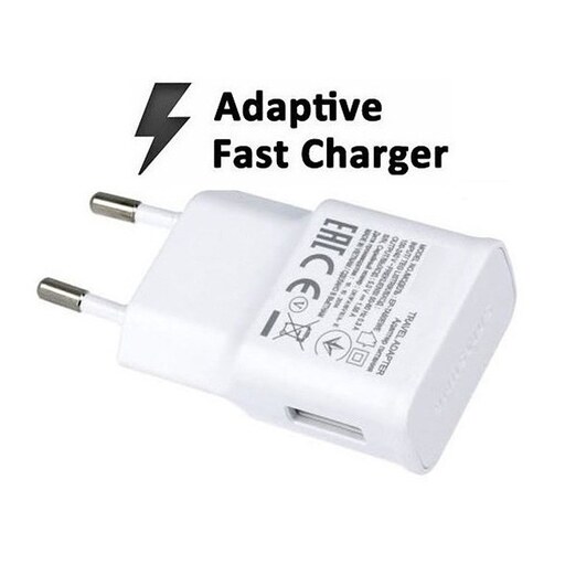 شارژر دیواری اورجینال فست سامسونگ روکارتنی 2پین Samsung Fast Charging Adapter EP-TA200 دارای هولوگرام 