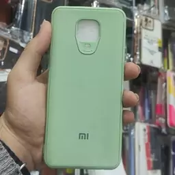 قاب گوشی Redmi Note 9s سیلیکونی سبز کم رنگ طرح شیائومی