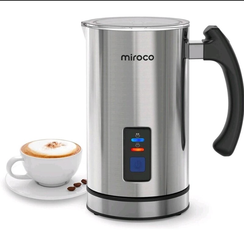کف ساز اتوماتیک شیر برند miroco مدل MI-MF001 کف ساز شیر قهوه گرم و سرد با کنترل دمای Strix، خاموش شدن خودکار