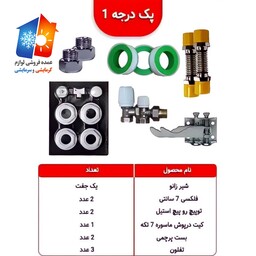 پک لوازم نصب رادیاتور پره ای(درجه 1)