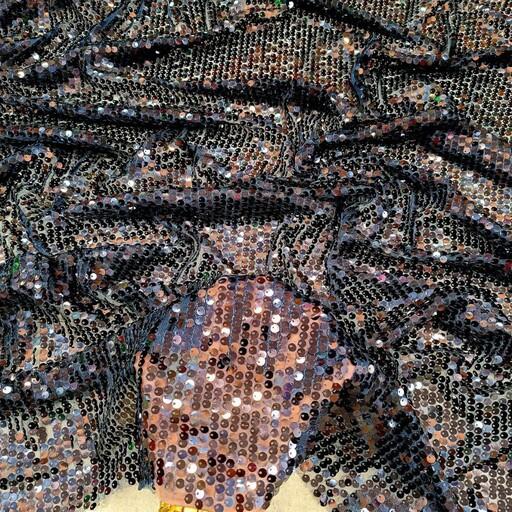 پارچه تور هزار پولک،جنس نرم و لطیف بدون ریزش پولک،مناسب کوردی،ماکسی،تونیک،کوا،مجلسی،عرض 150