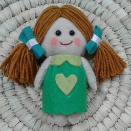 عروسک دخترانه نمدی13سانت